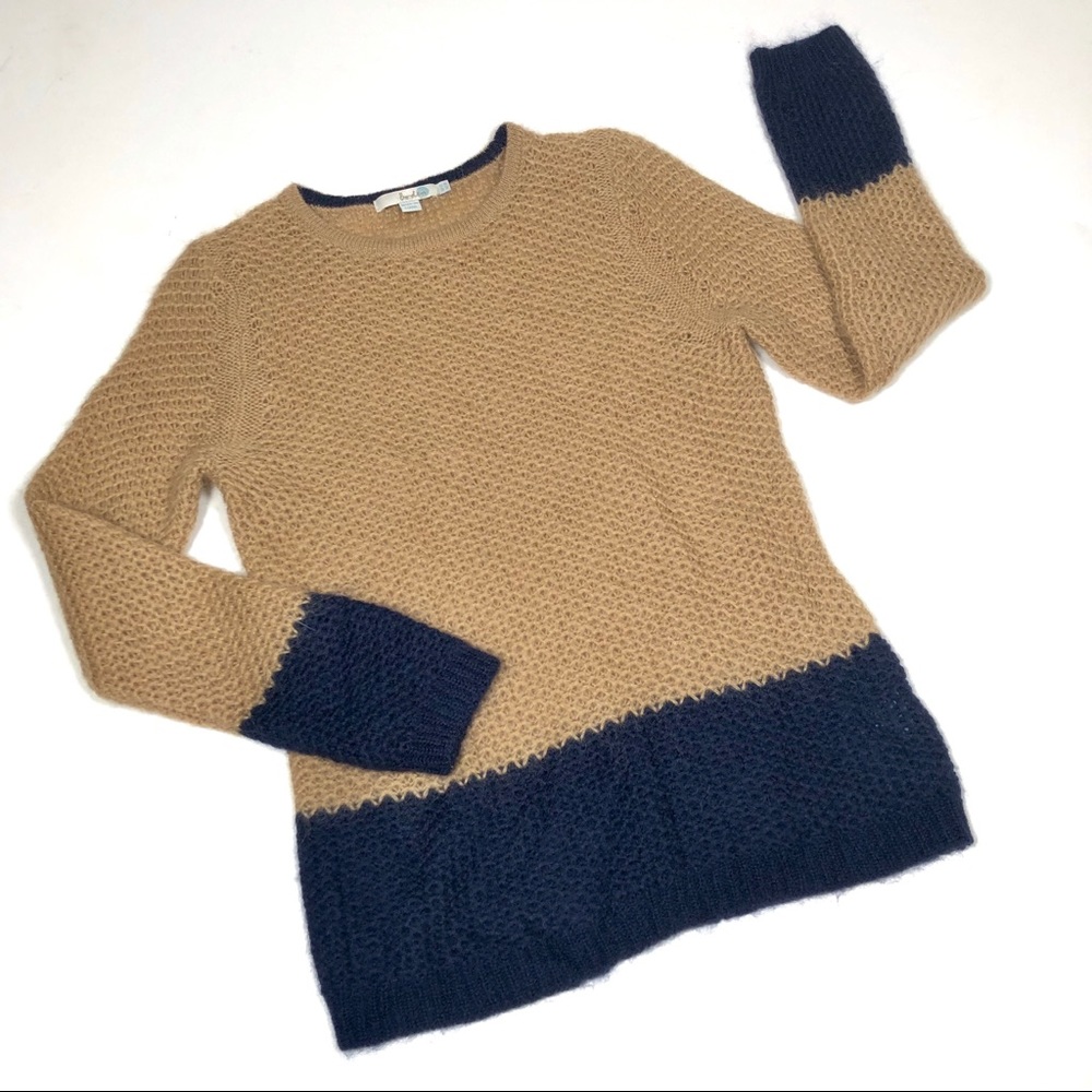 Boden Tan and Navy Sweater